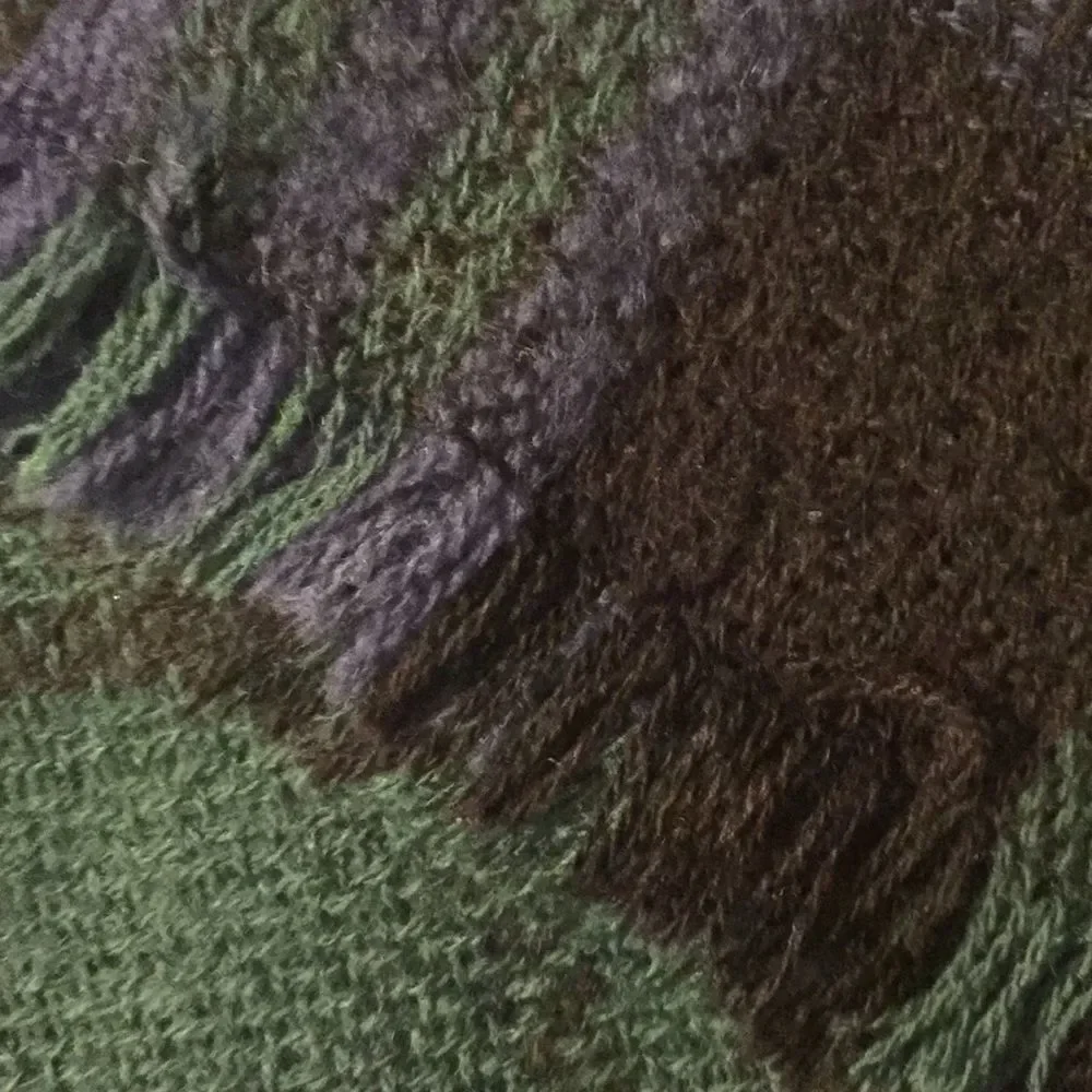 GREEN/BLUE PLAID SCARF NEW IN PACKAGING